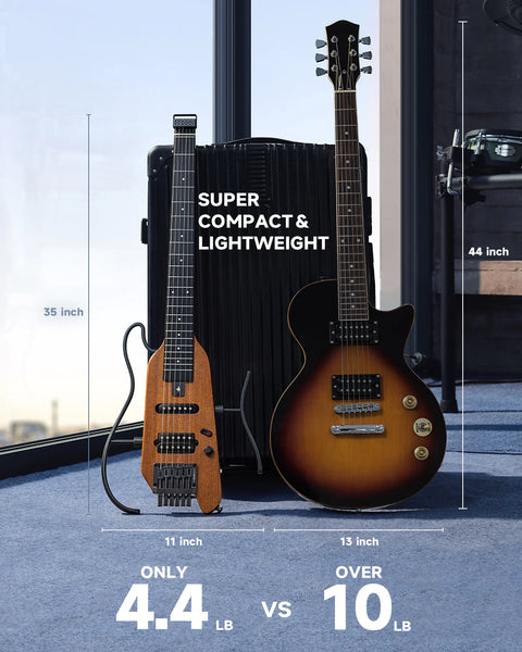 Donner HUSH™ X Electric Guitar (Natural Finish)