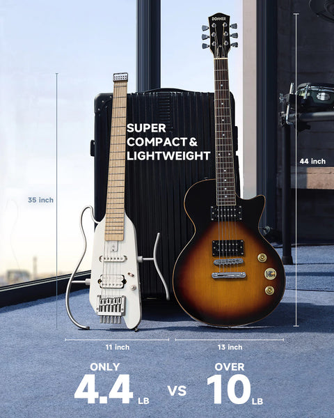 Donner HUSH™ X Electric Guitar (White Finish)
