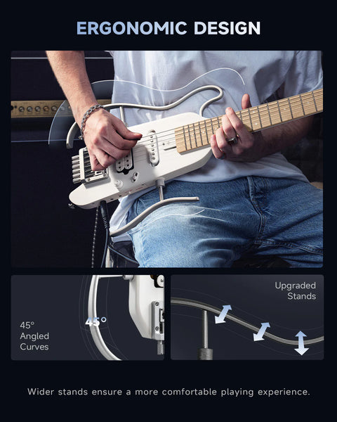 Donner HUSH™ X Electric Guitar (White Finish)