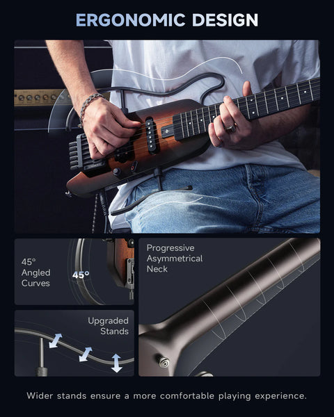 Donner HUSH™ X Electric Guitar (Sunburst Finish)