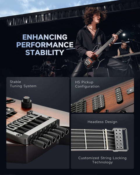 Donner HUSH™ X Electric Guitar (Sunburst Finish)