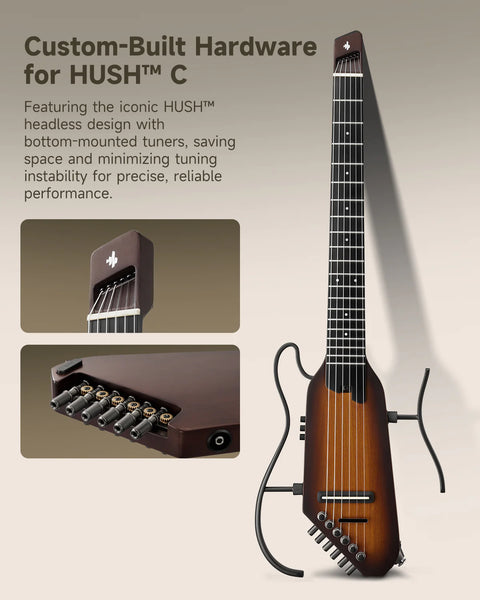 Donner HUSH™ C Nylon Acoustic-Electric Guitar w/Cyclops Amp (Sunburst Finish)