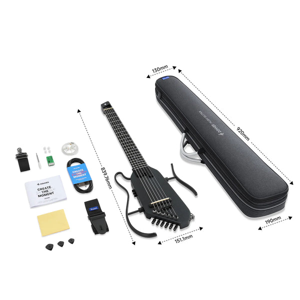 Donner HUSH™ C Nylon Acoustic-Electric Guitar w/Cyclops Amp (Black Finish)