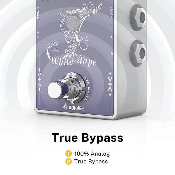 Donner White Tape Stereo Delay Pedal