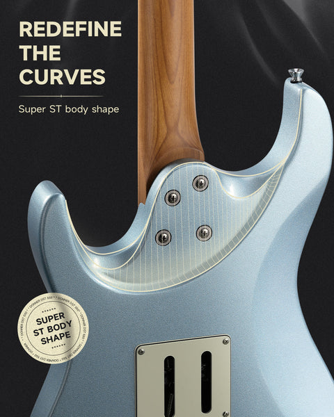 Donner DST-550 ST Electric Guitar (Blue Finish)