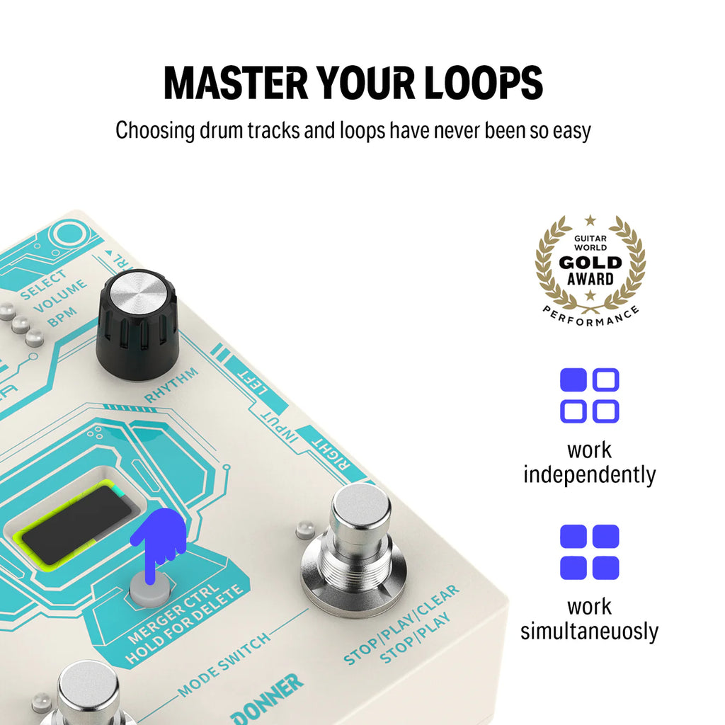 donner looper pedal Donner Circle Looper Guitar Pedal – American Music Company
