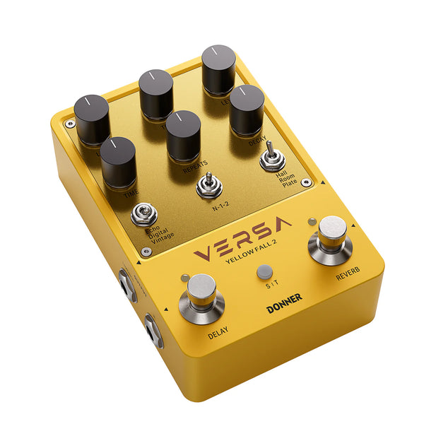 Donner Versa Yellow Fall II Reverb & Delay Combo Pedal