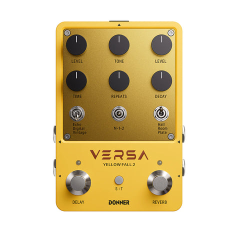 Donner Versa Yellow Fall II Reverb & Delay Combo Pedal