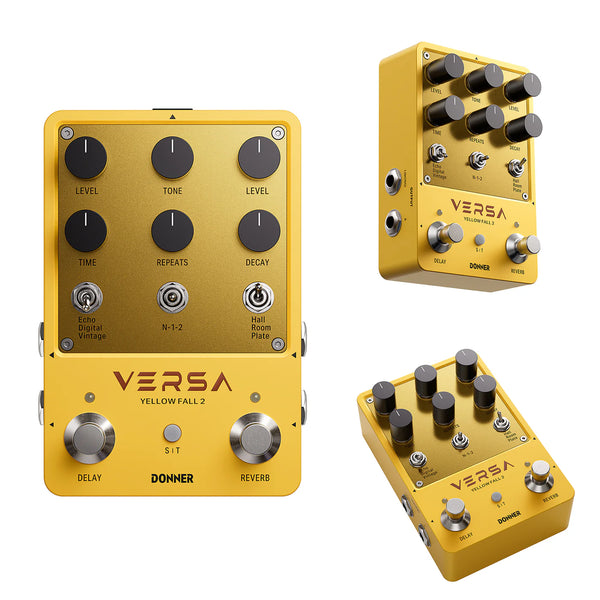 Donner Versa Yellow Fall II Reverb & Delay Combo Pedal